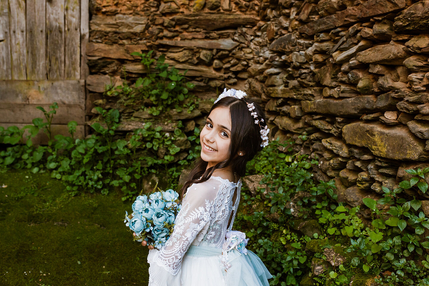 Sesión de fotos de comunión de hermanas en Caceres - Extudio 83 infantil-7