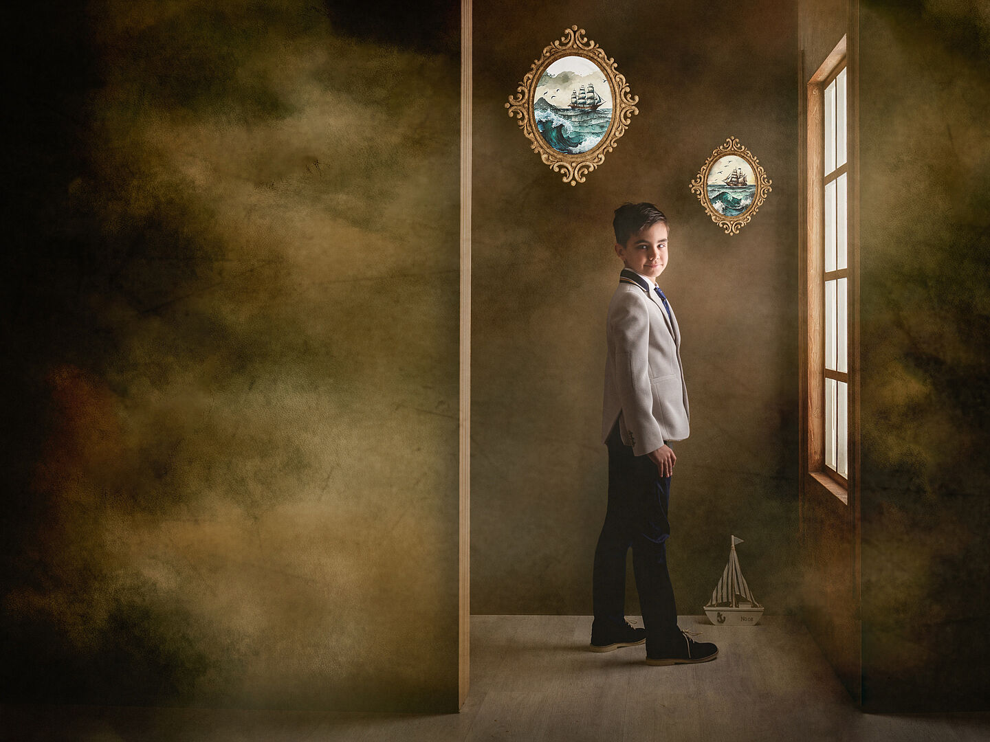 Mini sesión de comunión de niño en estudio - Plasencia-3