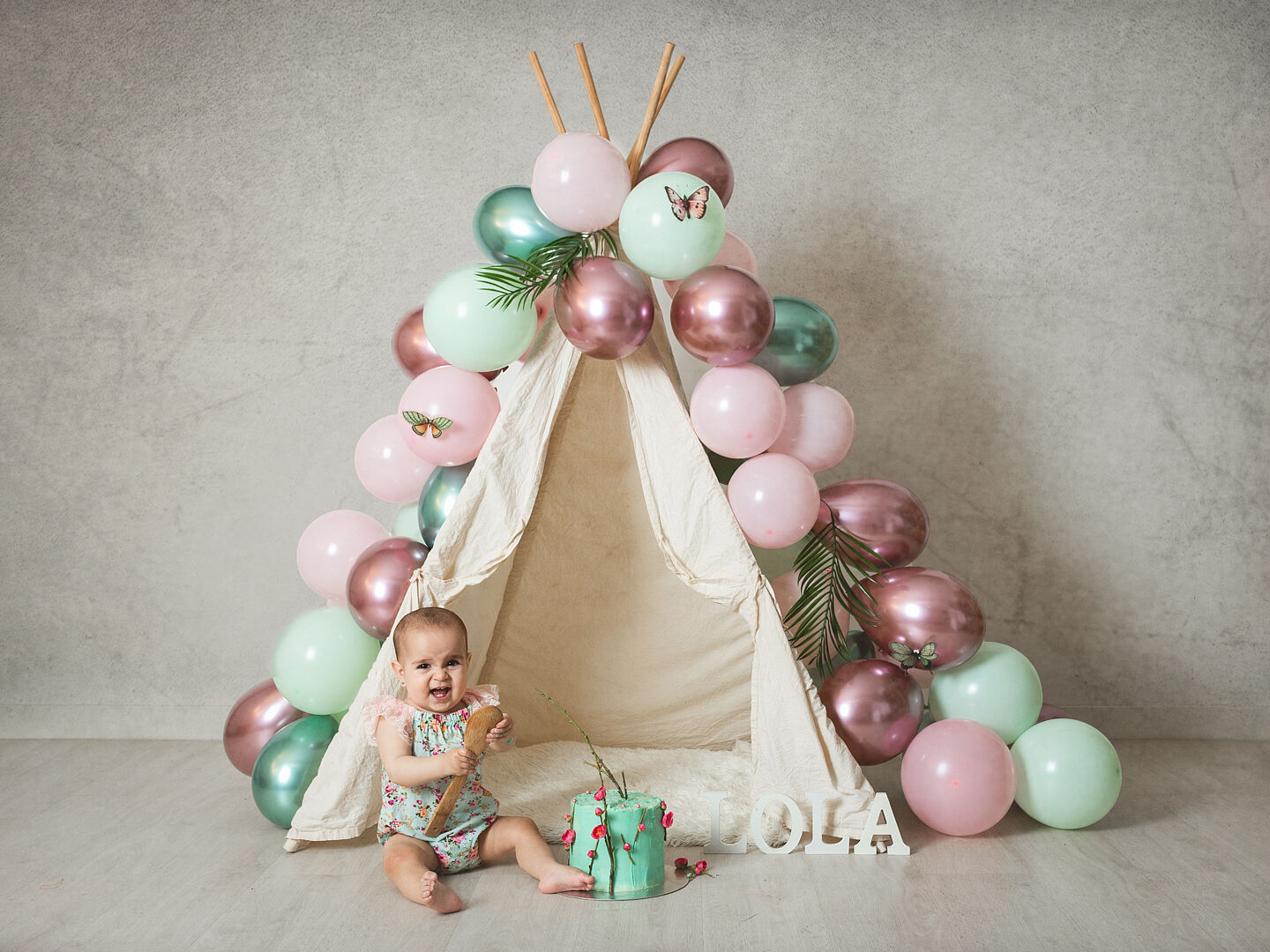 Sesión de fotos de cumpleaños bebé - Plasencia-13