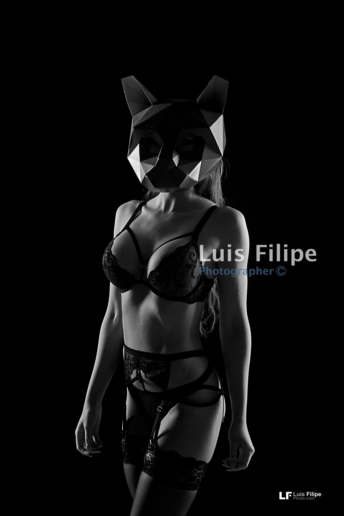 maskaras papel modelo playboy Aliss BLond Luis Filipe Photographer