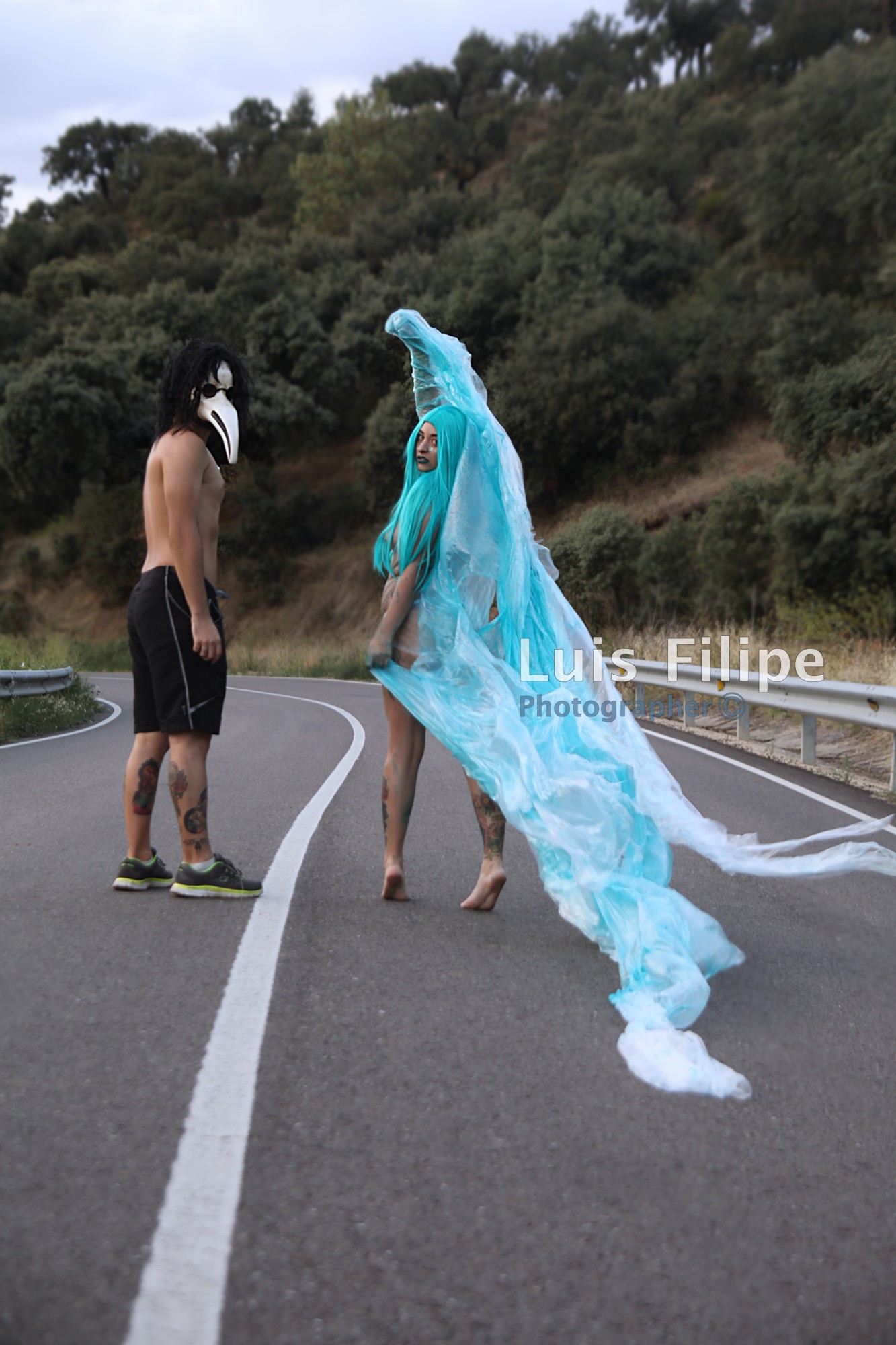 Shooitng dark blue model masck