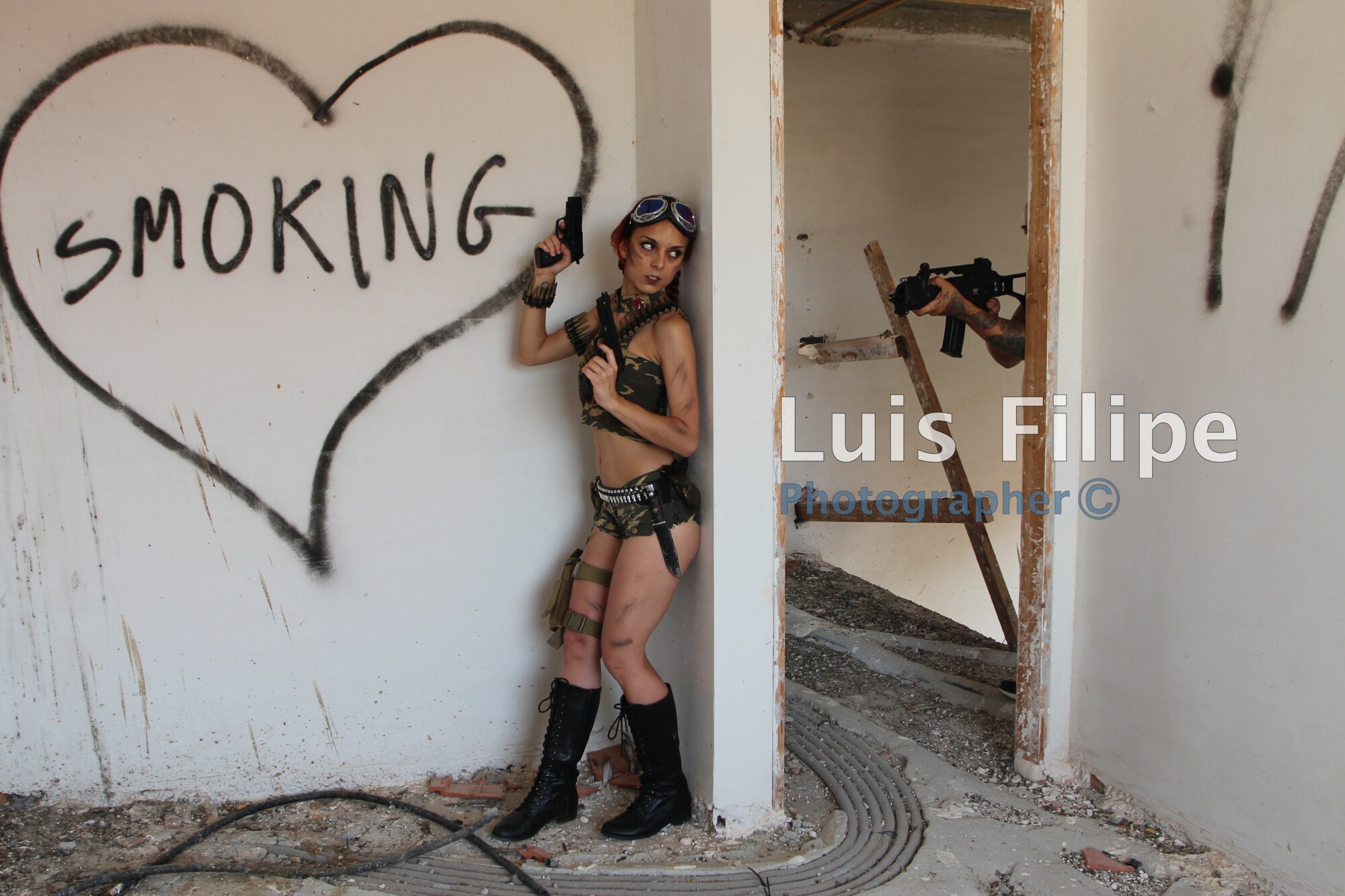 Shooting military girls Kiev