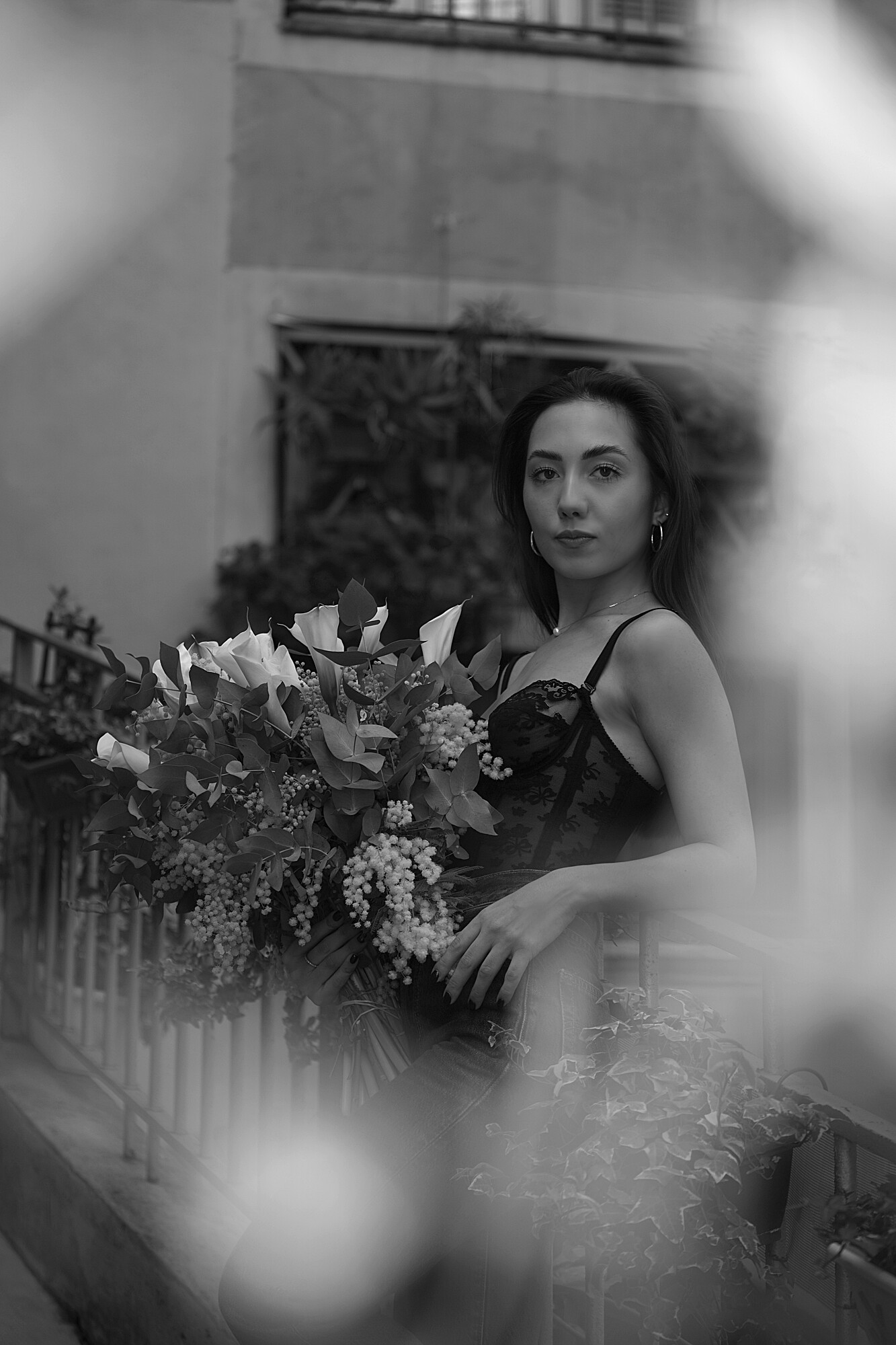 shooting black white portrait