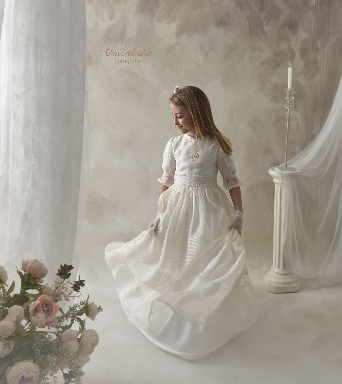 Niña comunión estudio