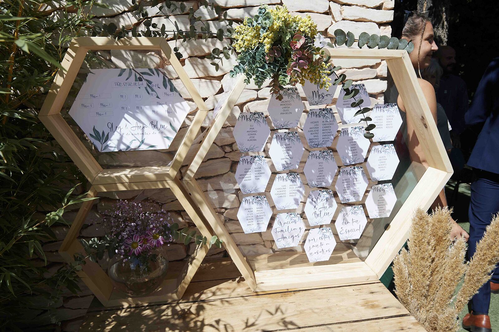 Iluminación banquete boda
