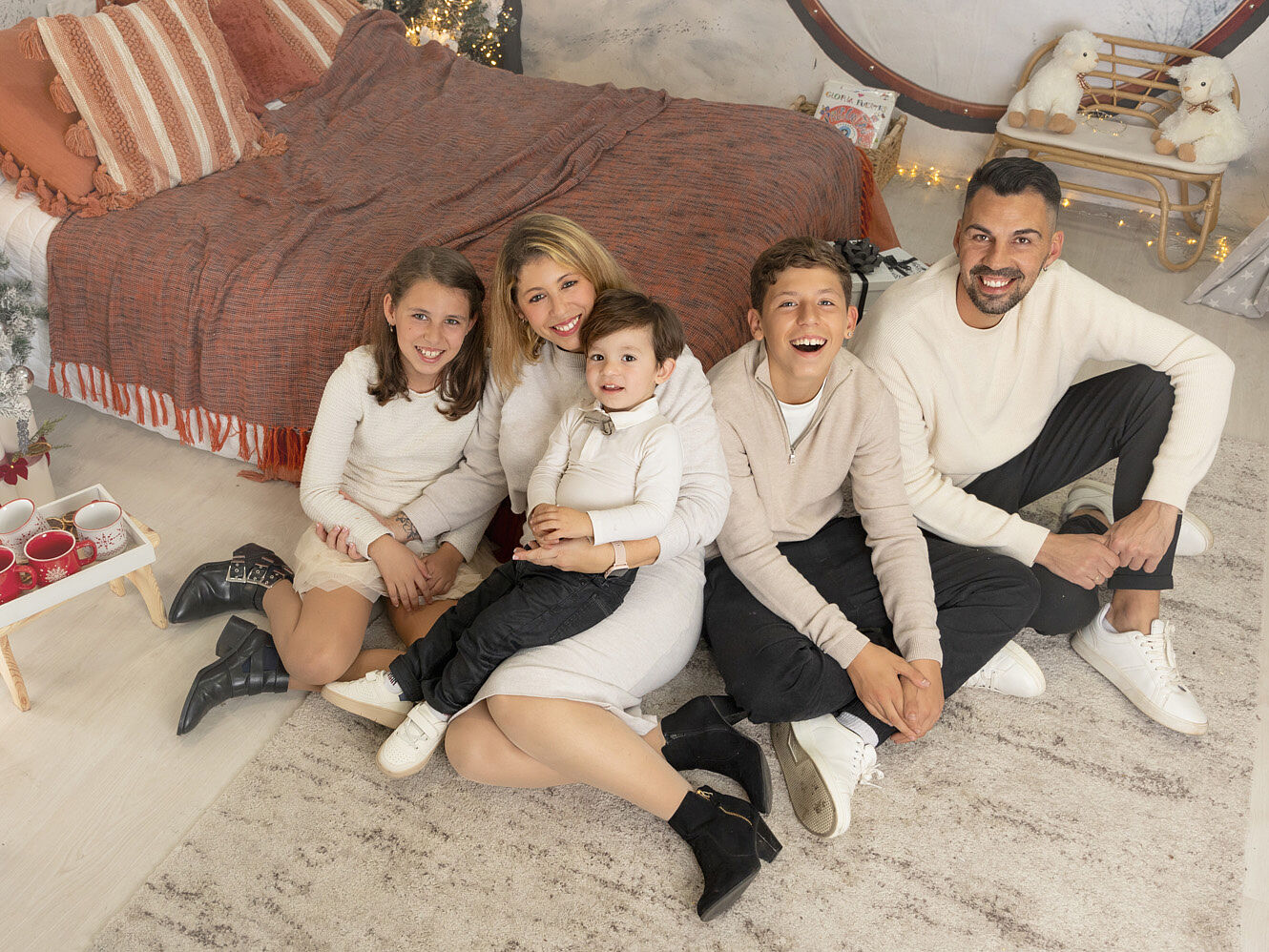 Fotografía Navidad Cartagena Raúl, Naia y Luca 2024