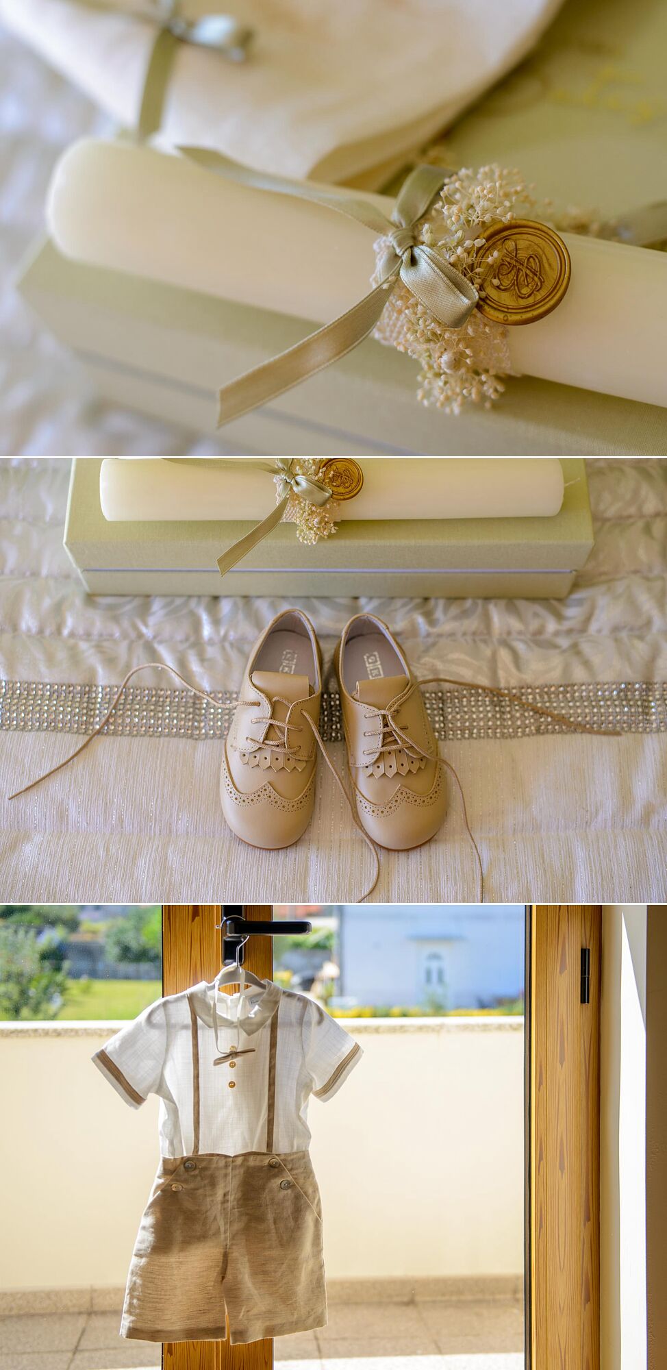 pormenores de roupa do batismo