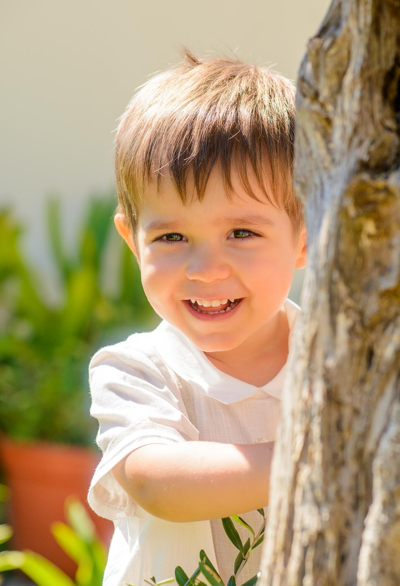menino a brincar de esconde, esconde