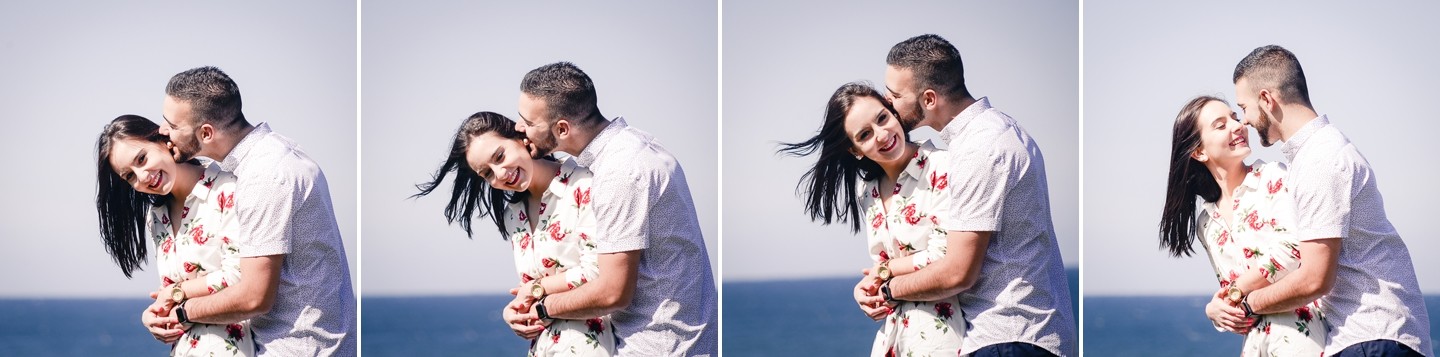 Montagem de 4 fotografias do casal a serem felizes