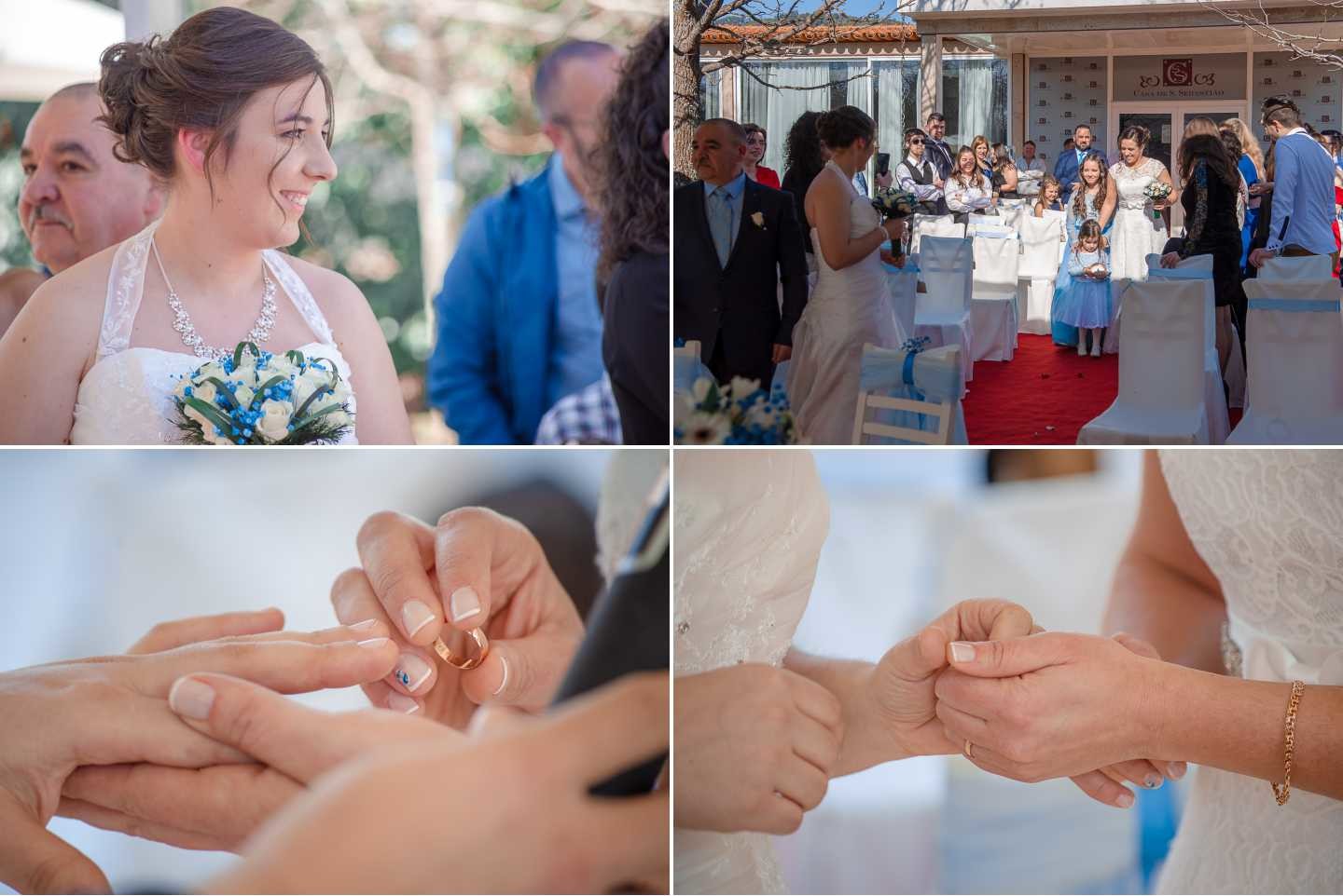 Carla e Joana, trocando alianças