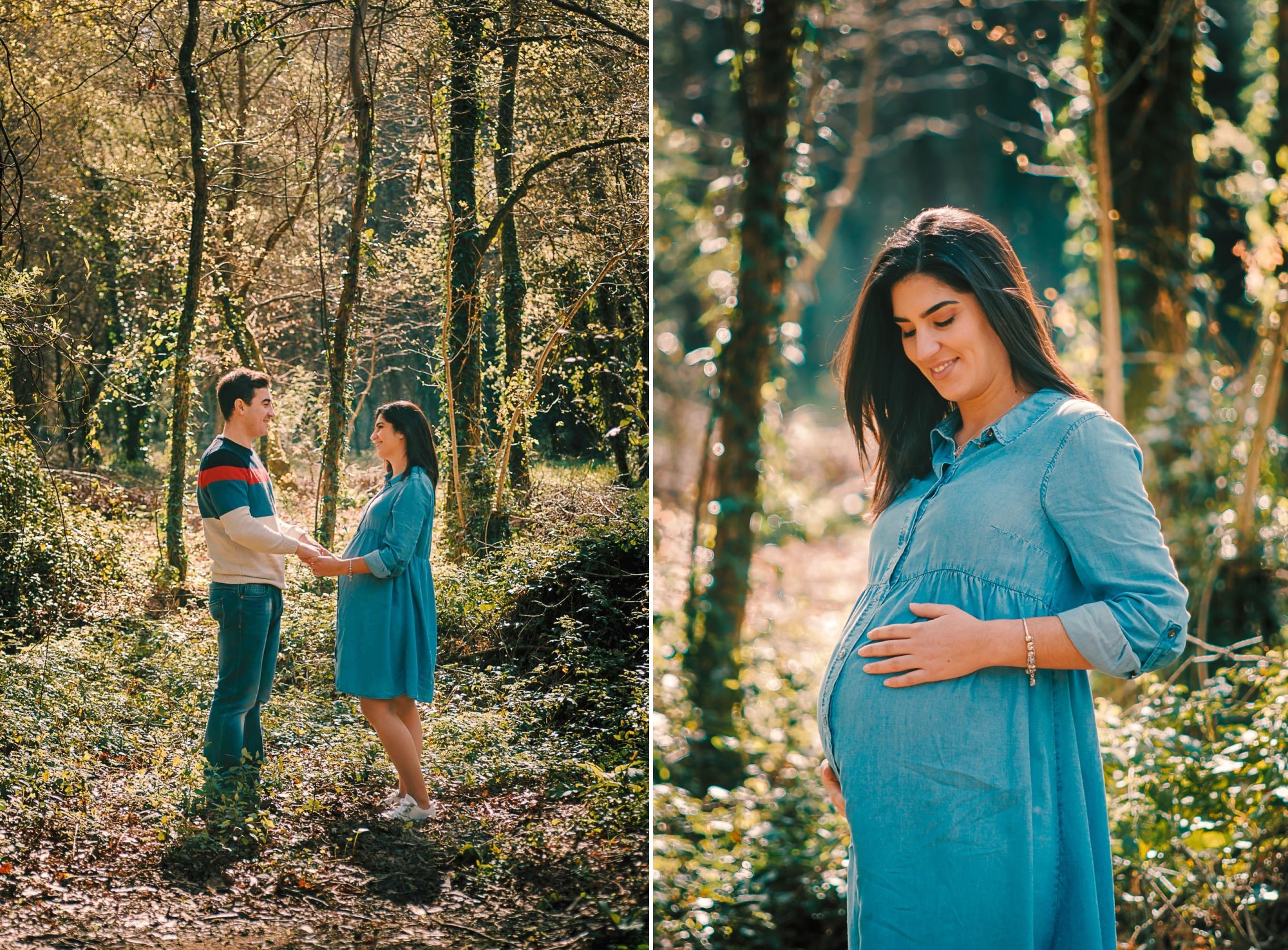 Ricardo e Anabela a darem as mãos, Anabela a segurar na barriga