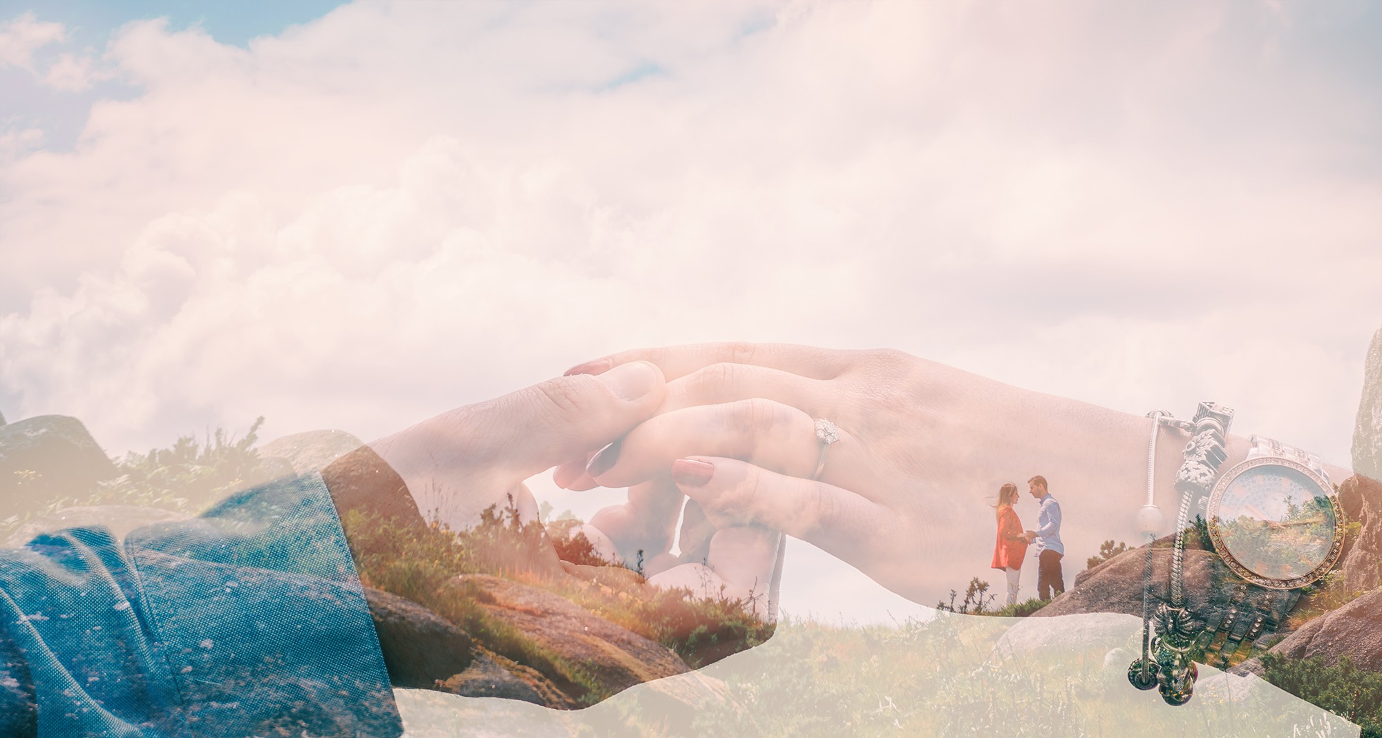 Montagem de fotografia do casal