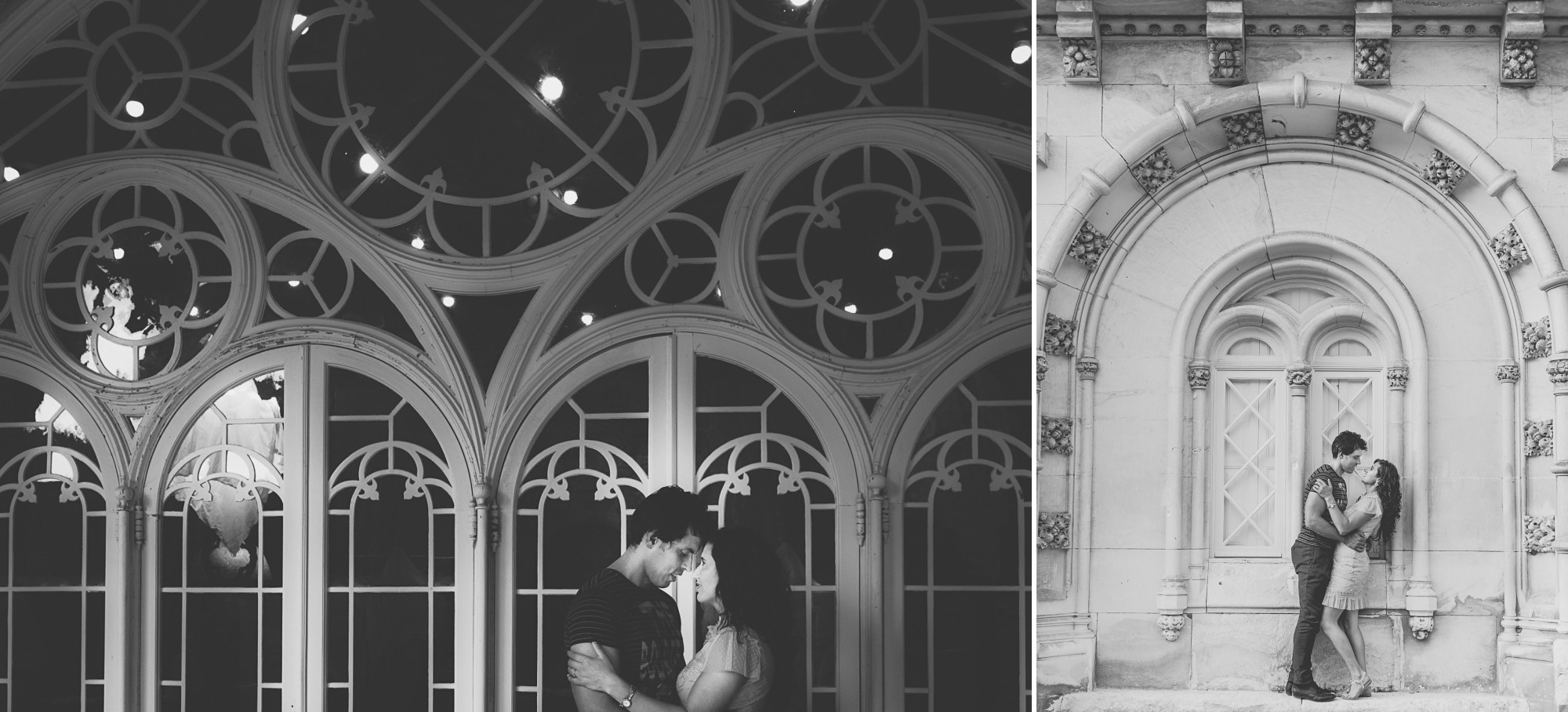 Casal encostado na janela do Palacio da Pena