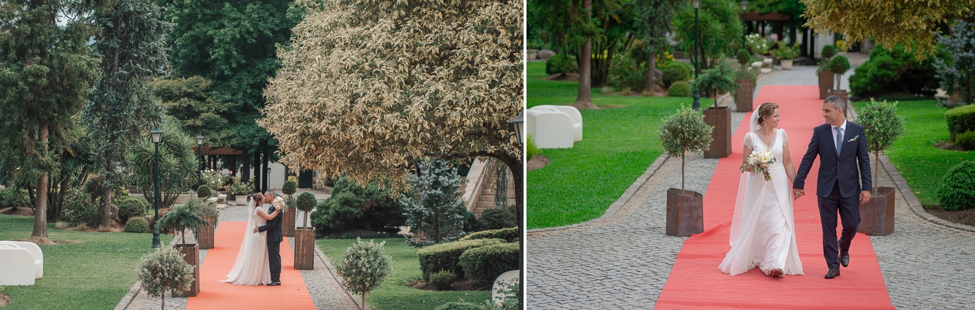 Montagem 2 fotografias :: Casal a entrar na quinta