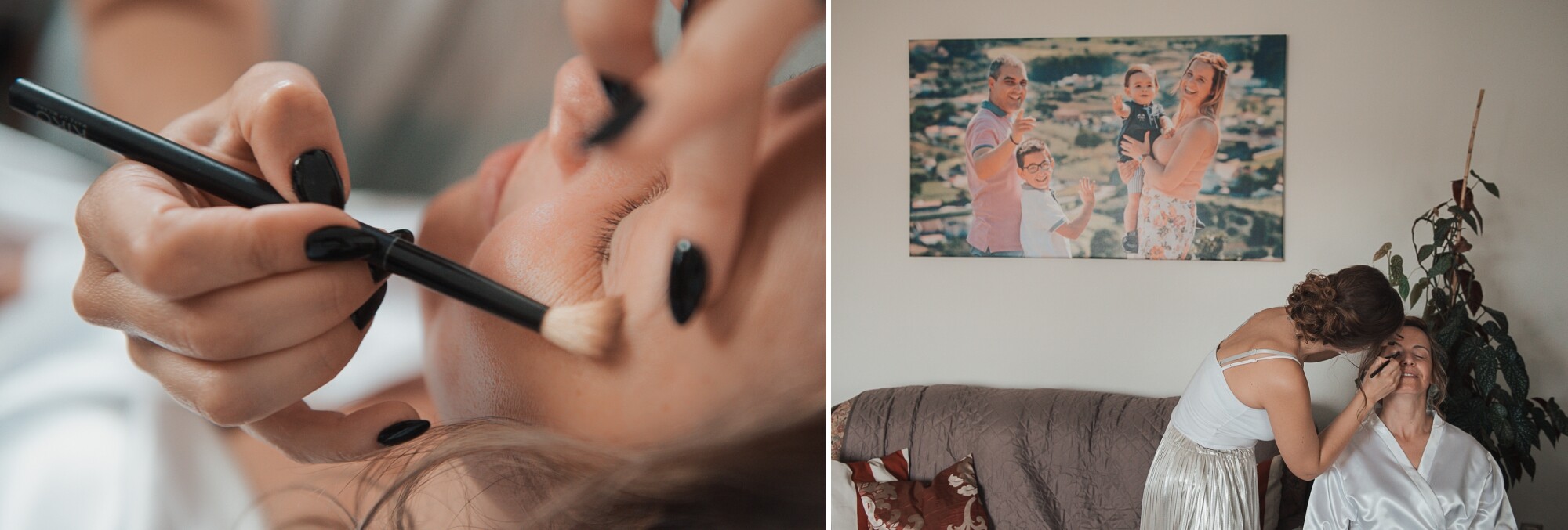 Montagem 2 fotografias :: Maquilhagem da Noiva