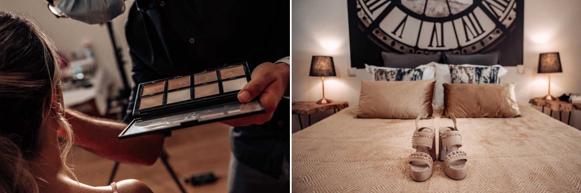 Montagem 2 fotos :: Sapatos da Noiva, Maquilhagem da Noiva