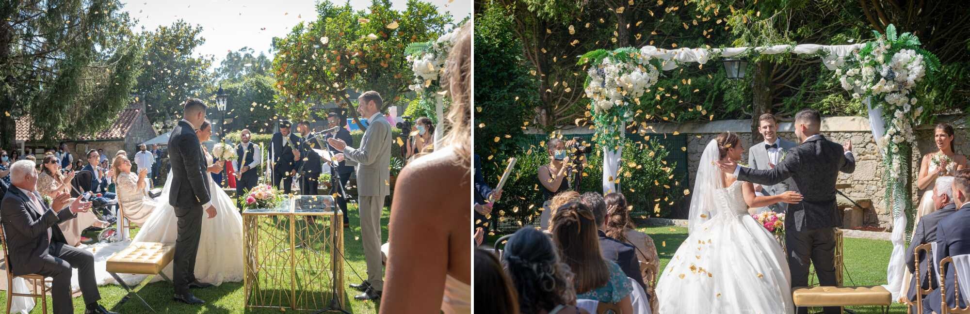 Montagem de 2 fotografias :: Casamento Eva e Philippe