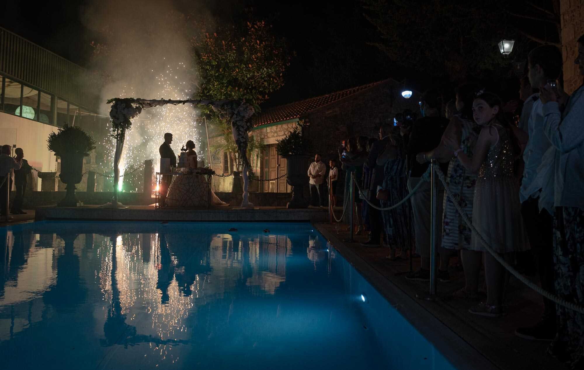 Fogos de artifício a beira dos Noivos 