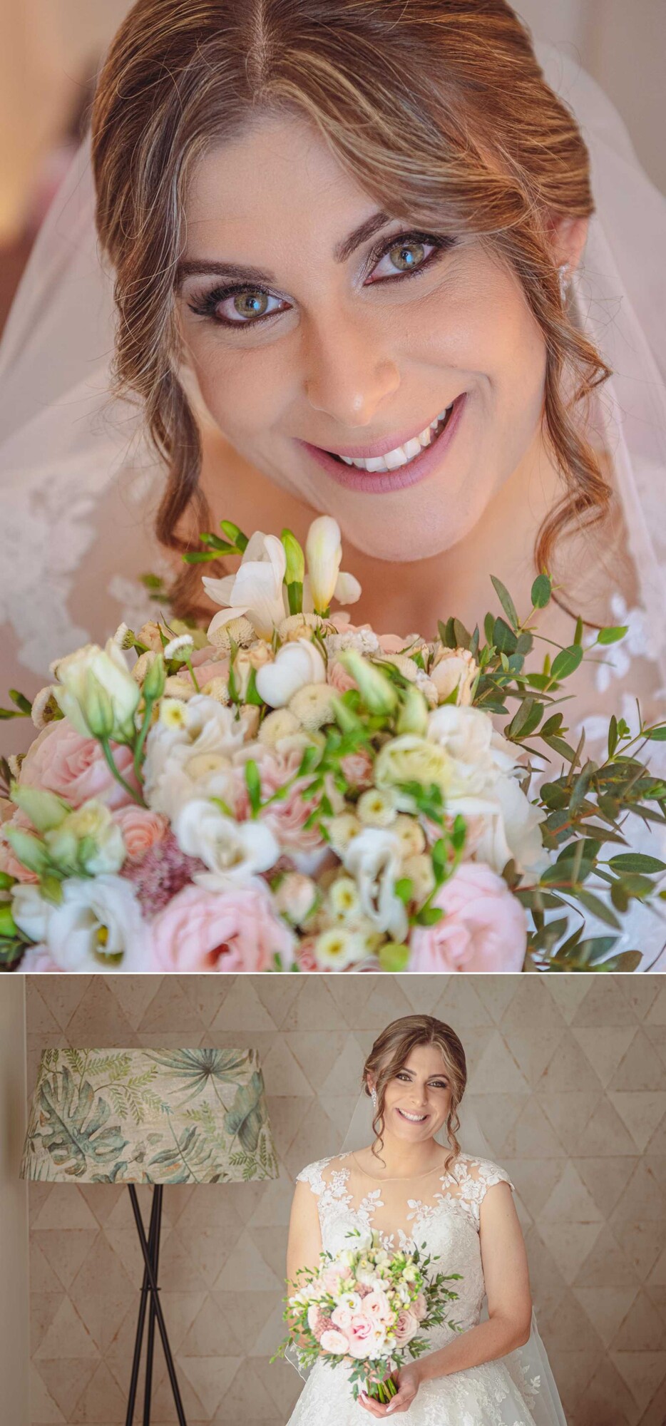 Close Up da Noiva, Noiva a segurar no buque