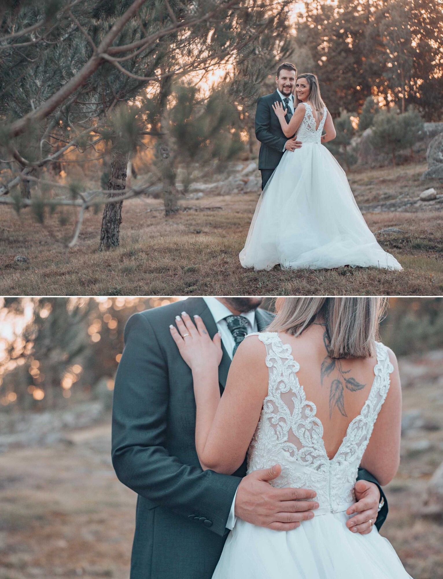 Casal a dar um abraço, Close Up do abraço