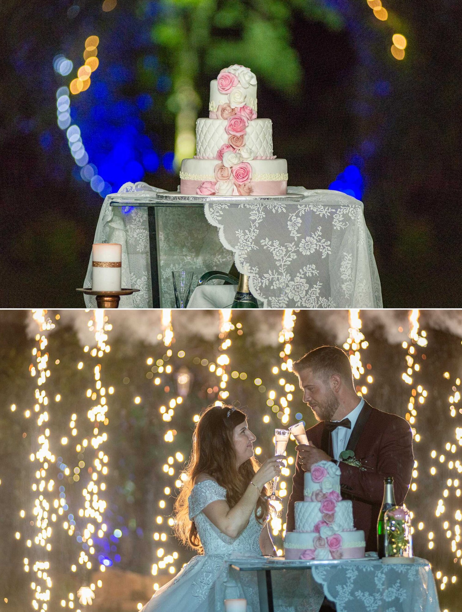 Bolo de Casamento, Brinde dos noivos a fazer um brinde