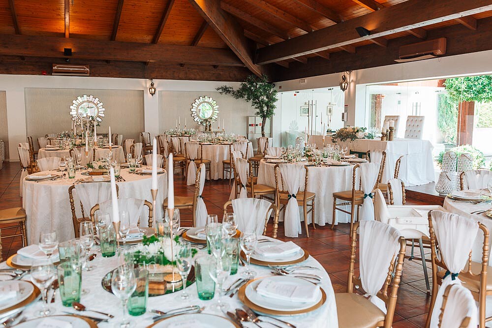 Mesas dos convidados da Quinta do cruzeiro