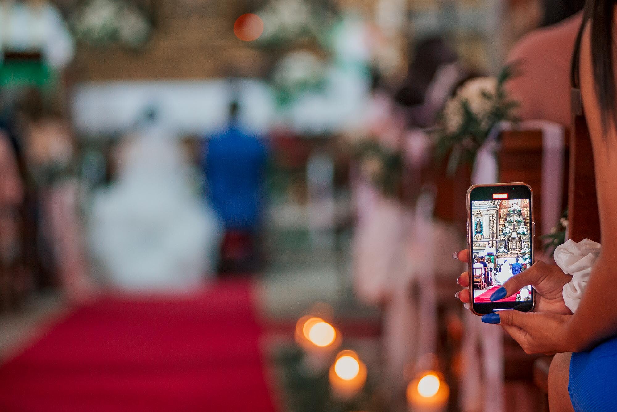 Convidada a gravar a cerimonia