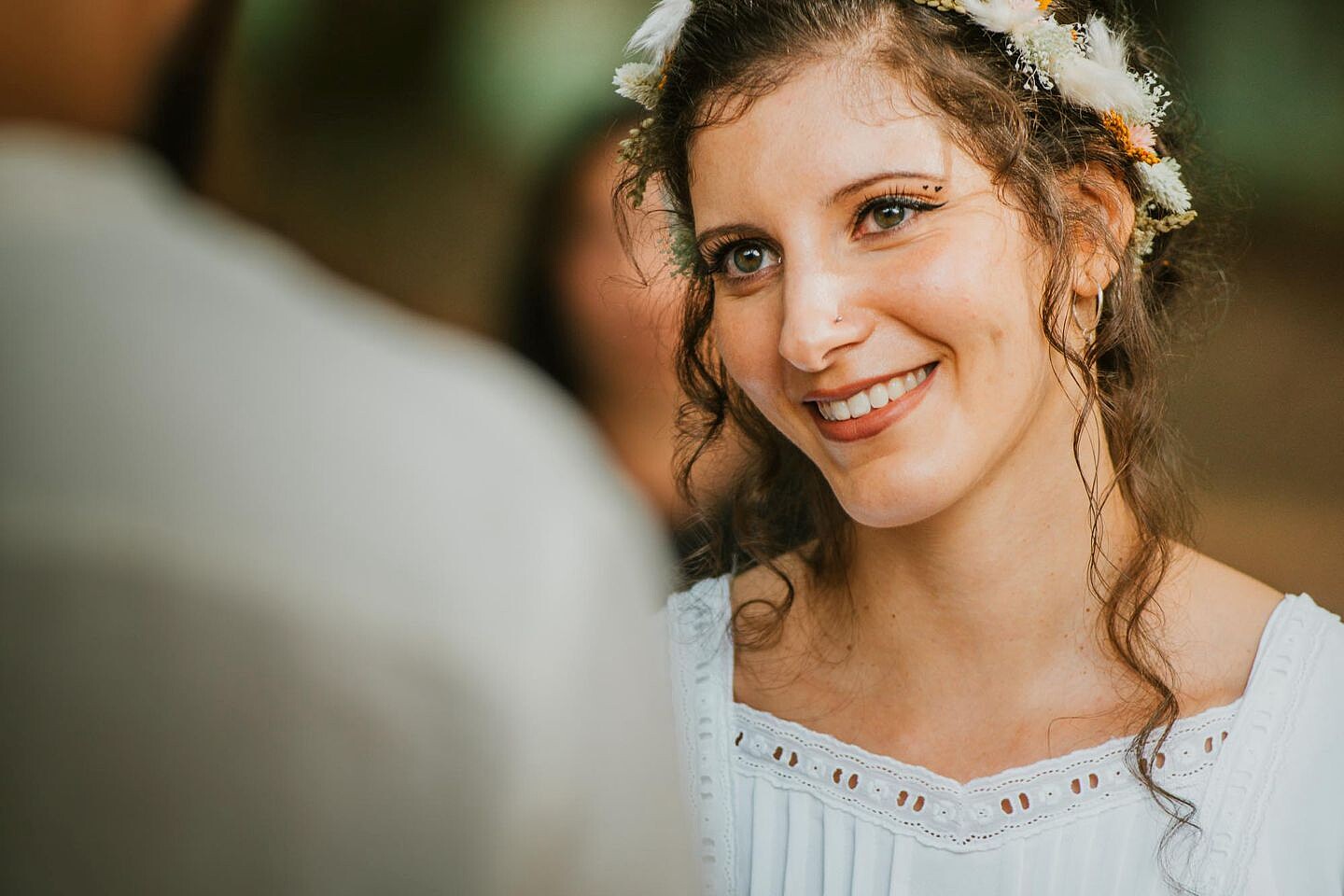 Olhar da noiva apaixonada