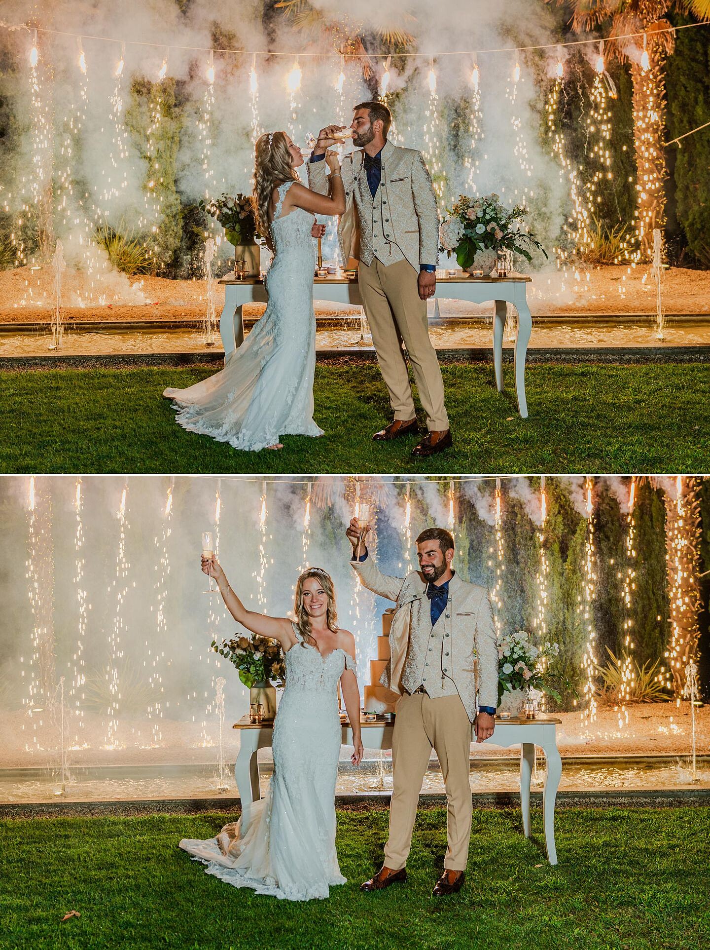 brinde dos noivos na quinta santos andré al aldreu