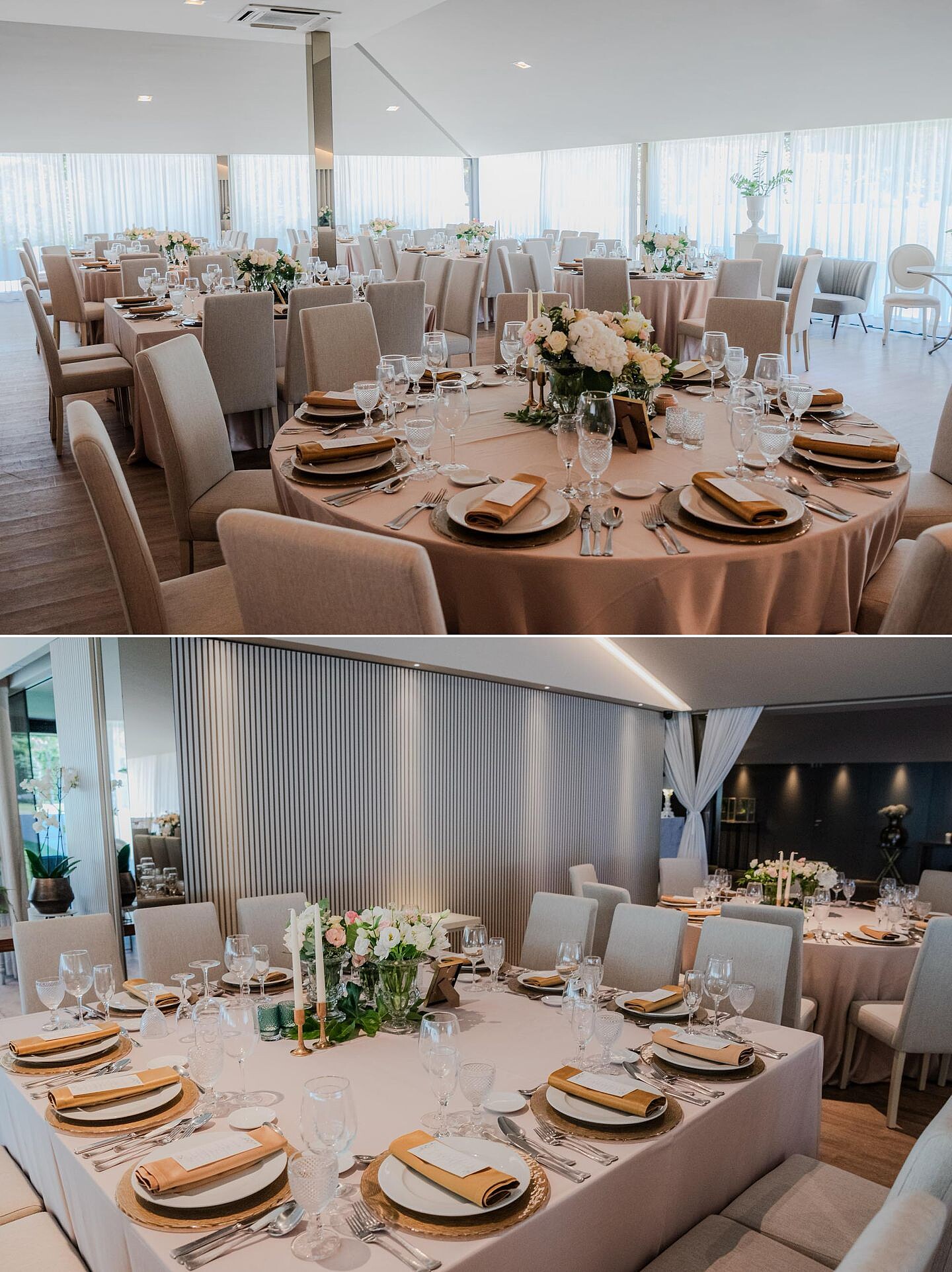 pormenores de mesas na quinta de santo andré