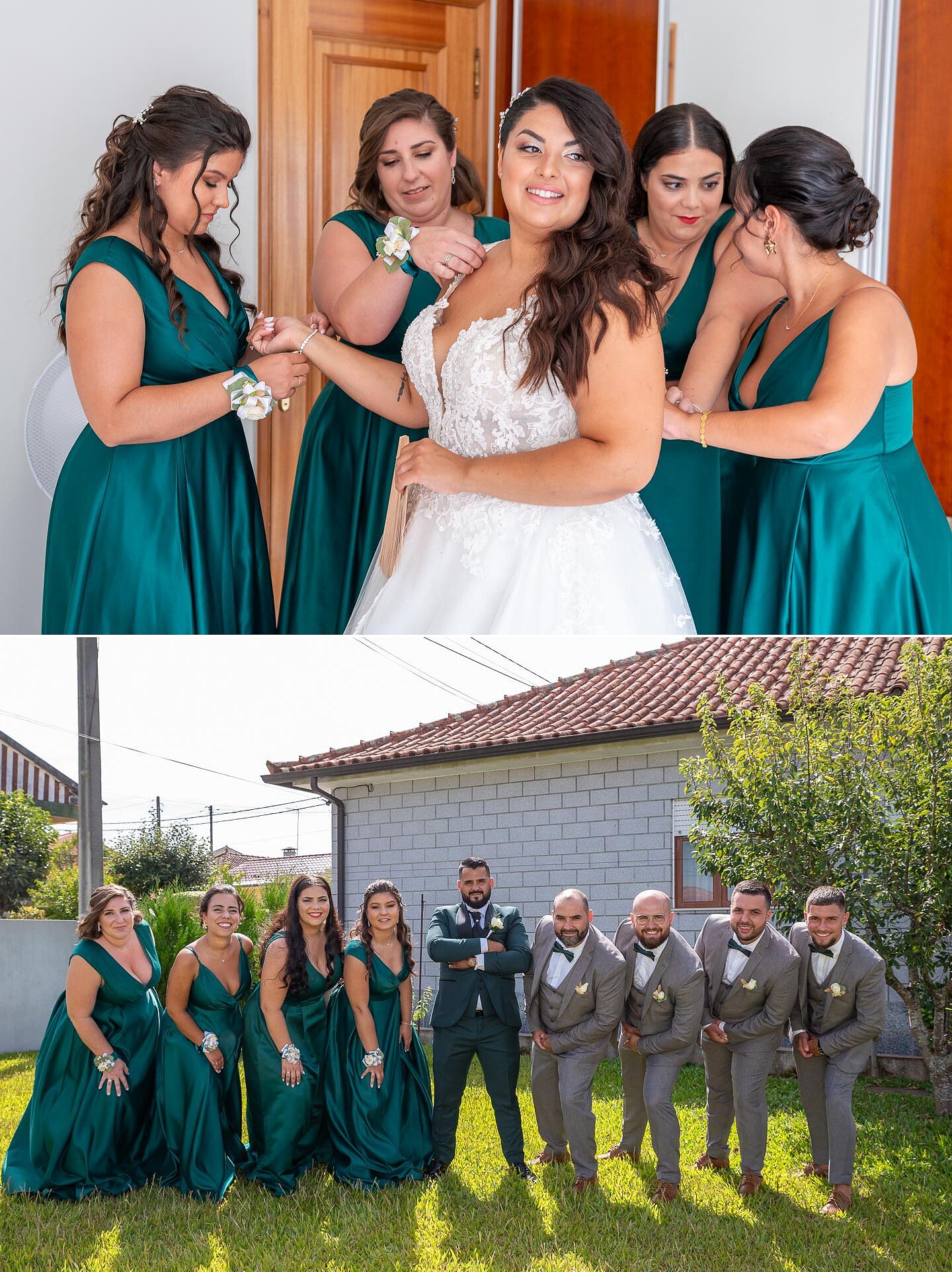 noiva com as madrinhas, Noivo com as madrinhas e os padrinhos