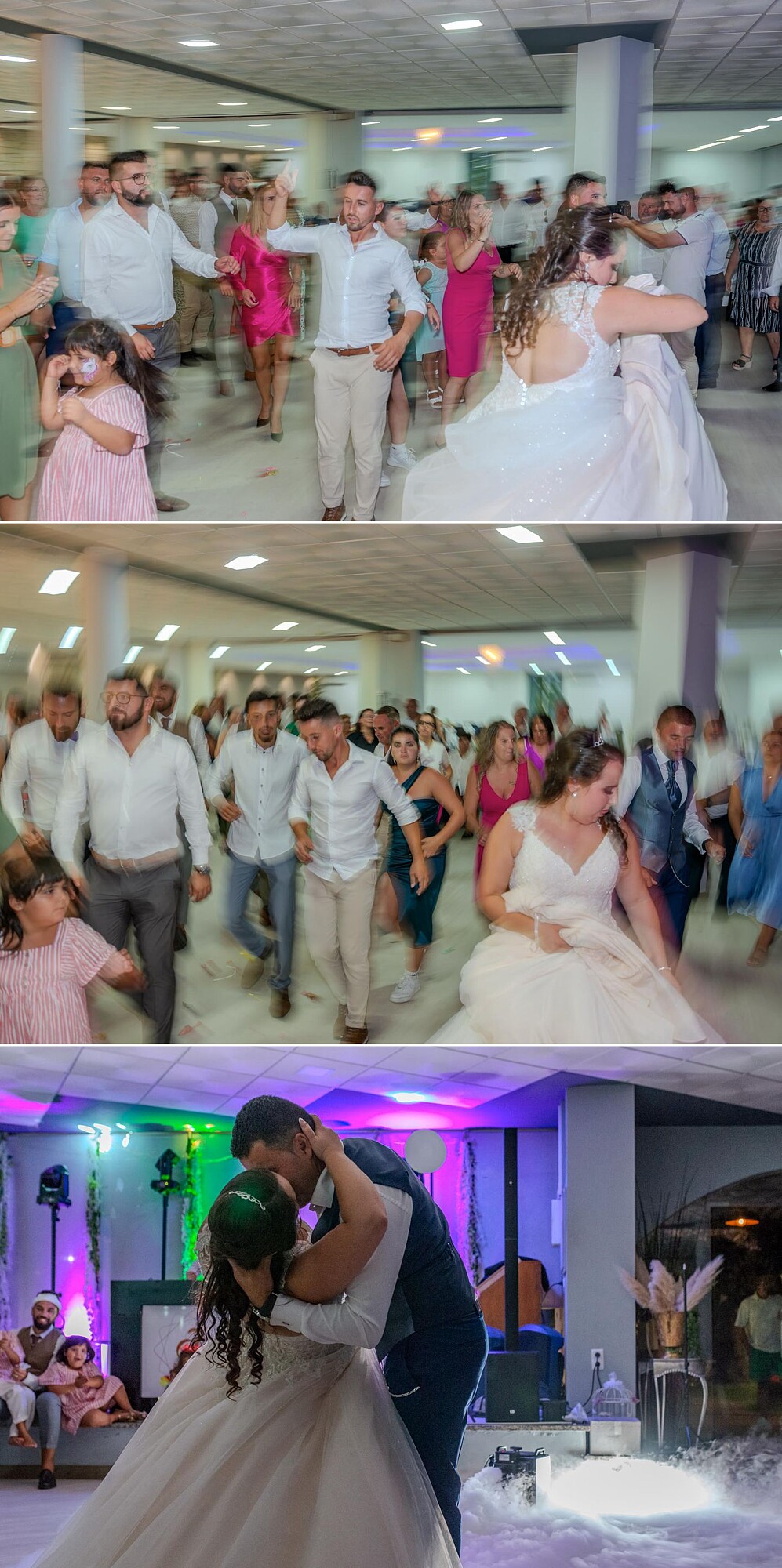 Convidados e Casal a dançar