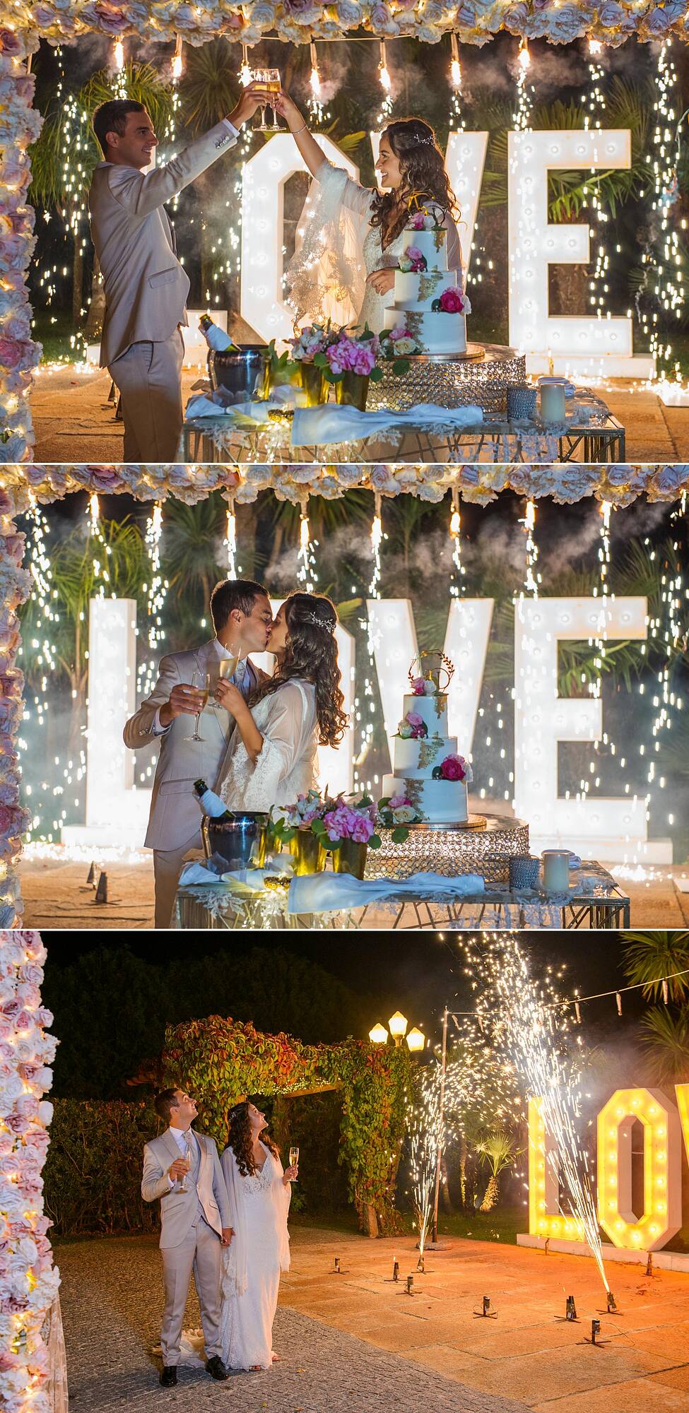 Brinde do casal, Casal a ver fogos de artificio