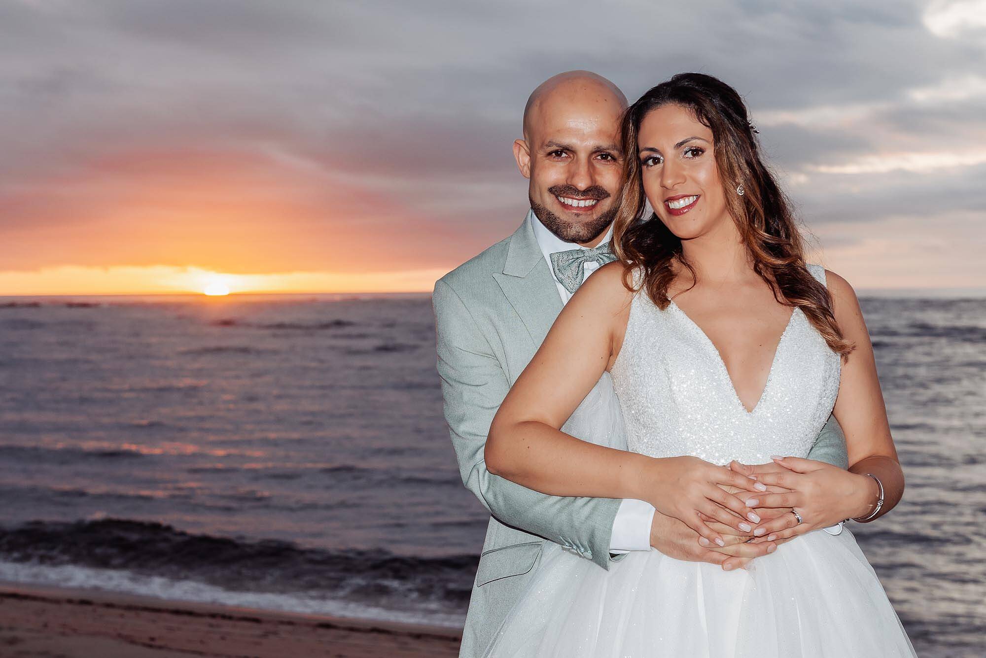 abraço ao por do sol