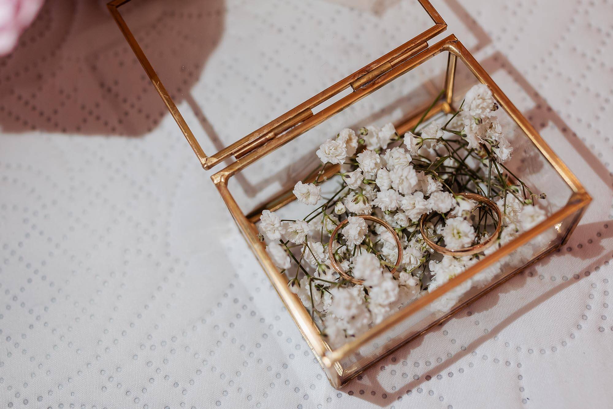 alianças dentro da caixa