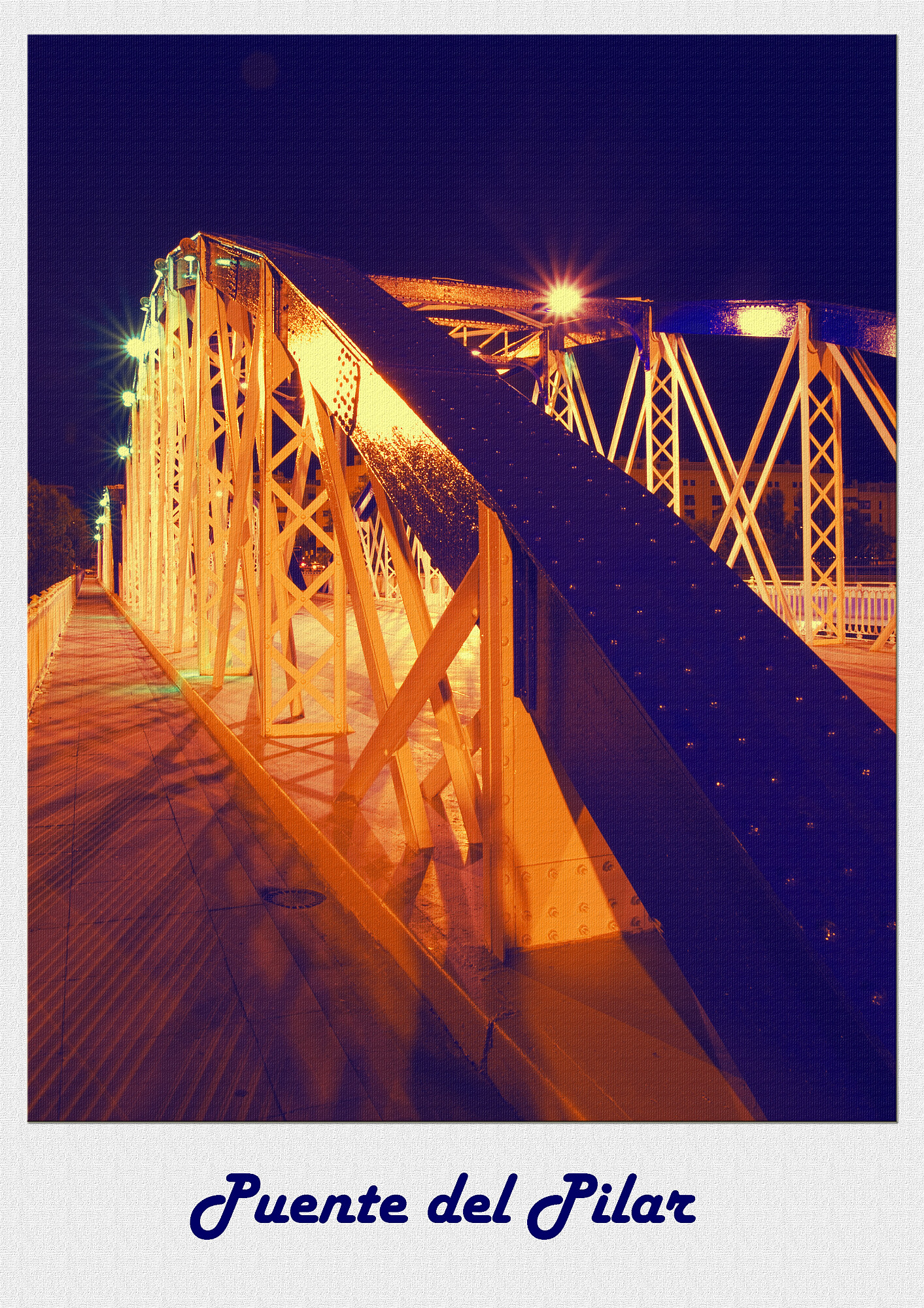 El Puente de Hierro Polaroid El Puente de Hierro Zaragoza
