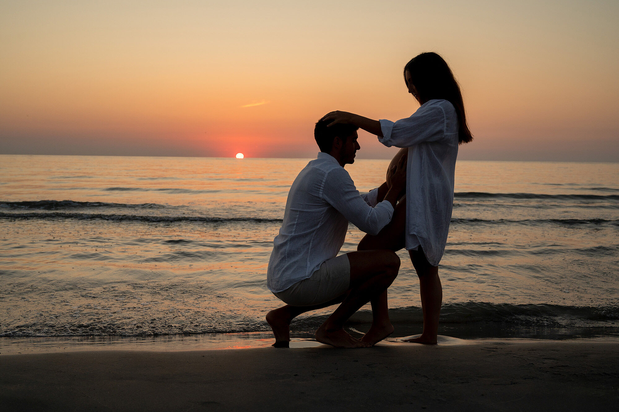 sesion fotos embarazo playa
