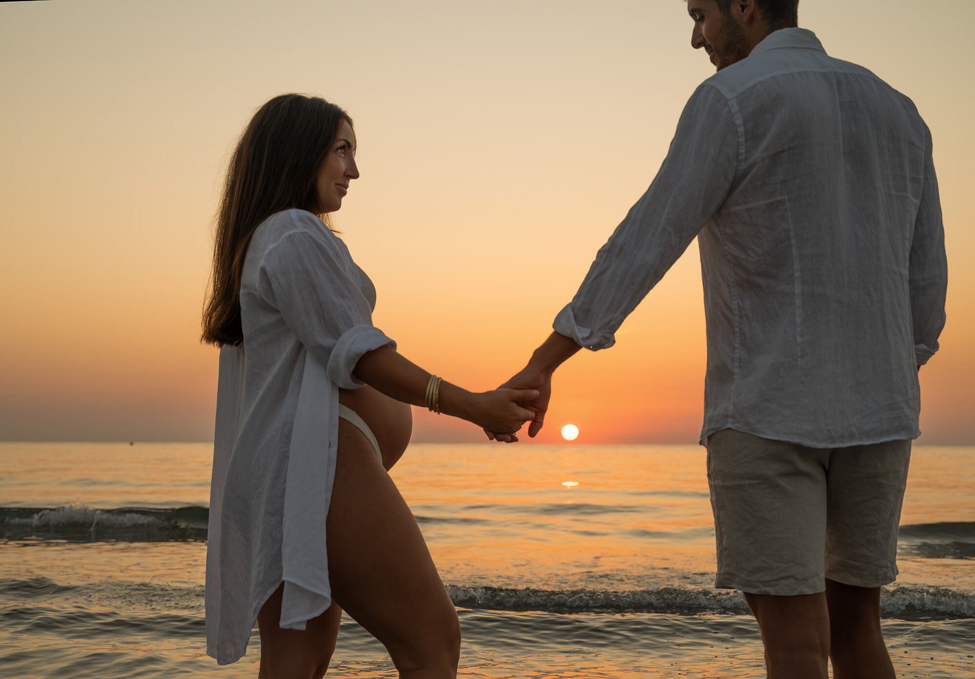 sesion fotos embarazo playa