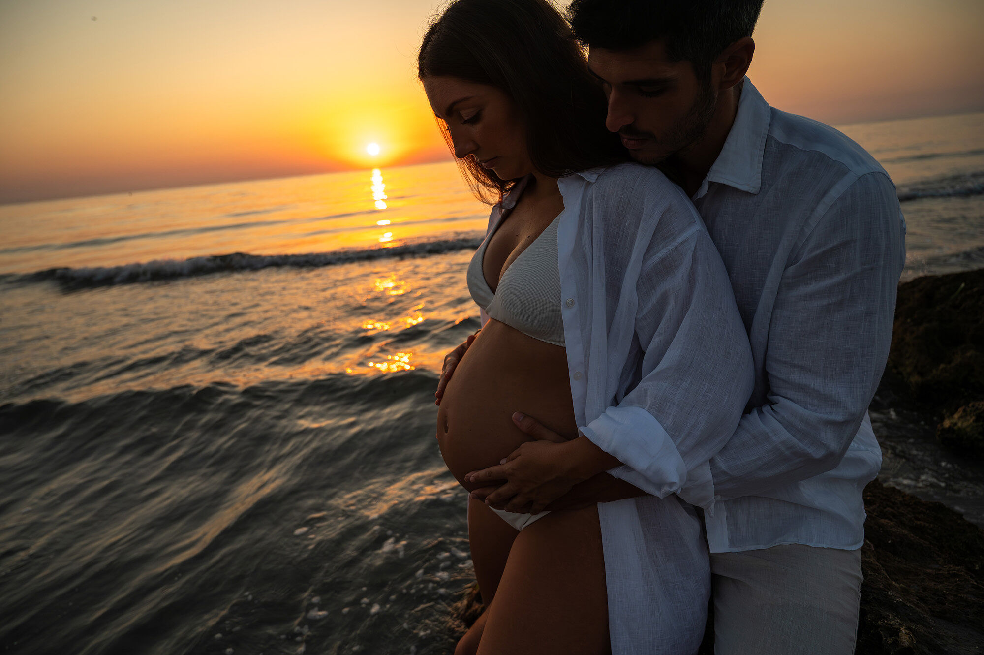 sesion fotos embarazo playa