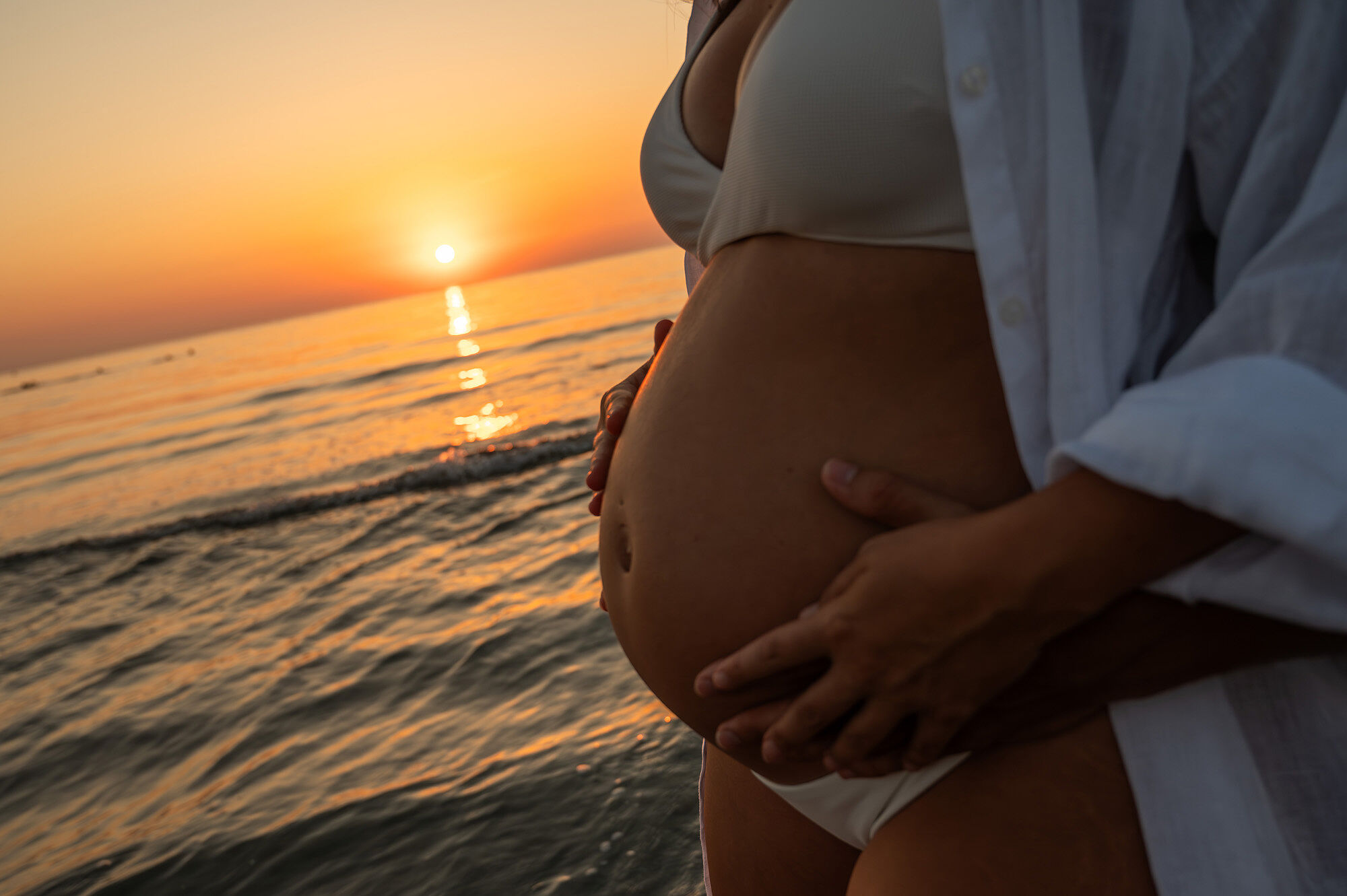 sesion fotos embarazo playa