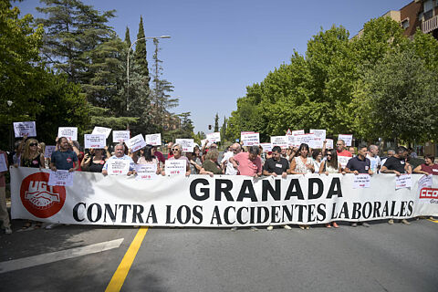 Concentración por la muerte, en accidente laboral