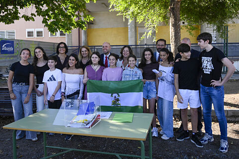 colocación de la primera piedra de las obras de ampliación del Instituto de Educación Secundaria Blas Infante