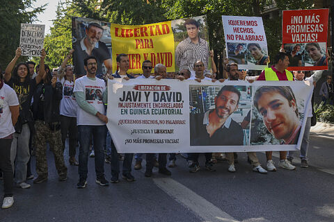 Concentración por los dos andaluces detenidos y encarcelados en Guinea Ecuatorial desde enero de 2025