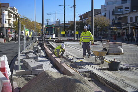 Estado de las obras del Metro Armilla - Las Gabias
