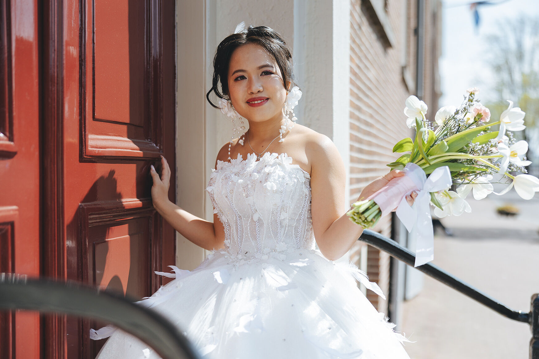 Wedding photographer, bride Amsterdam. 