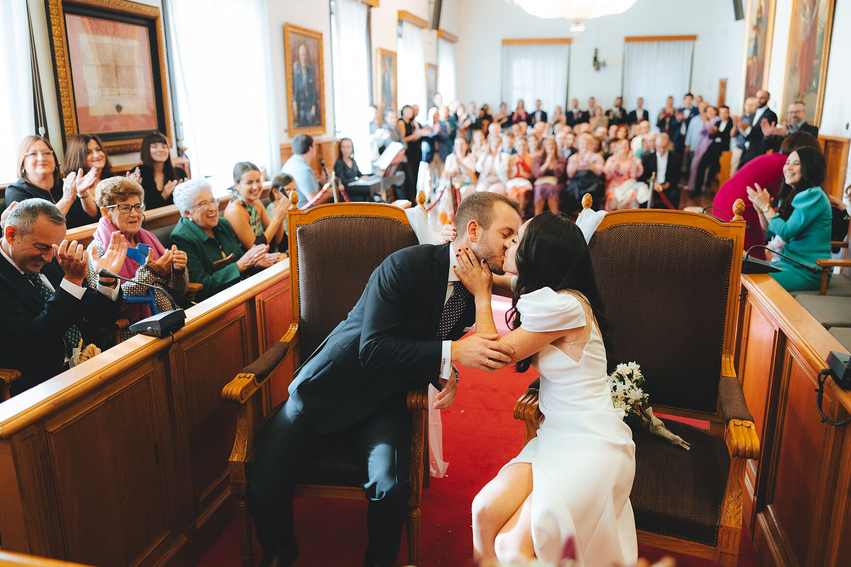 Civil wedding ceremony at Town Hall, Bizkaia.