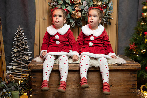 Sesion navideña gemelas