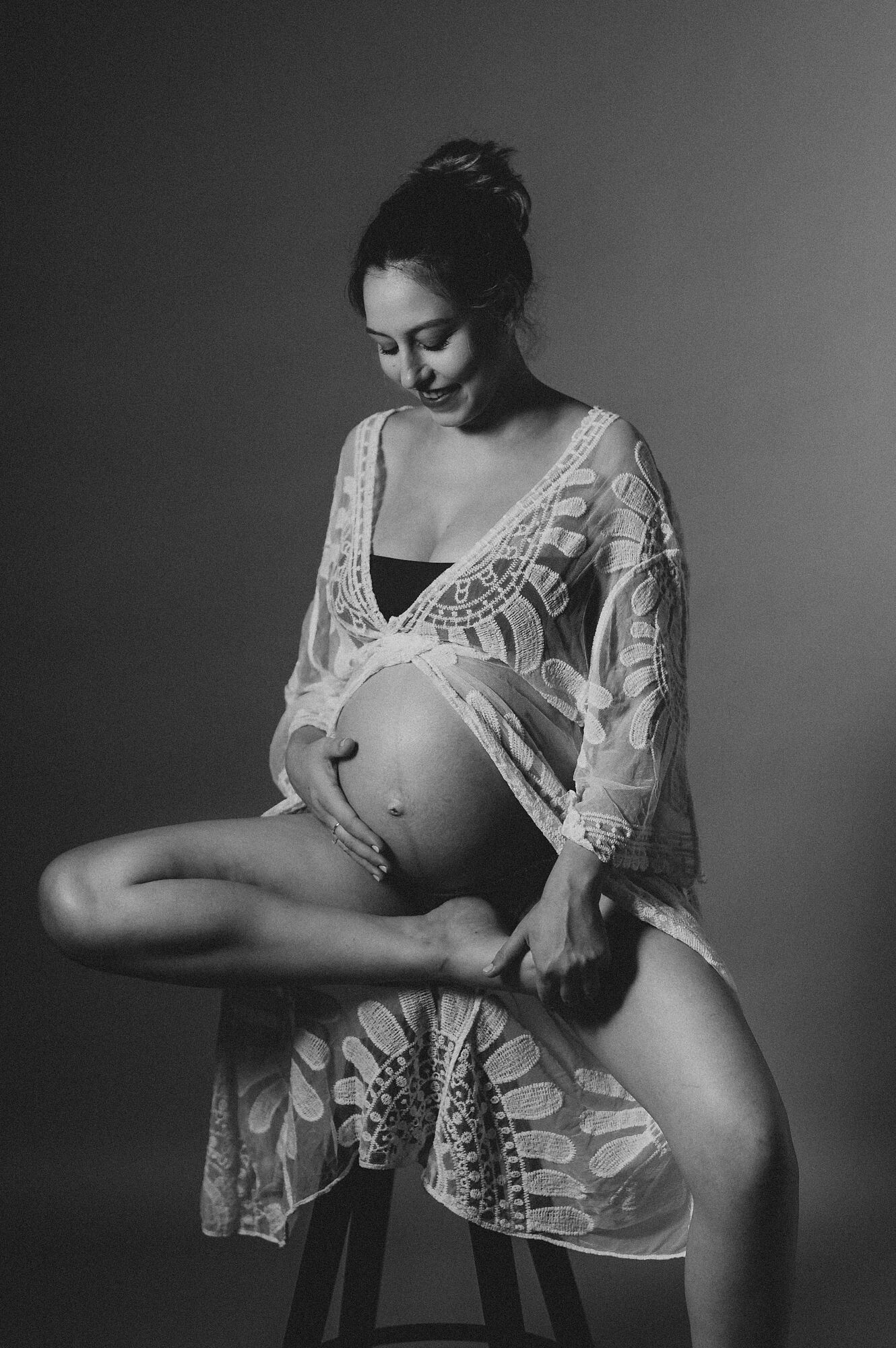 fotos de embarazo en estudio en Palma de Mallorca