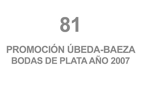 81 BODAS DE PLATA ÚBEDA-BAEZA