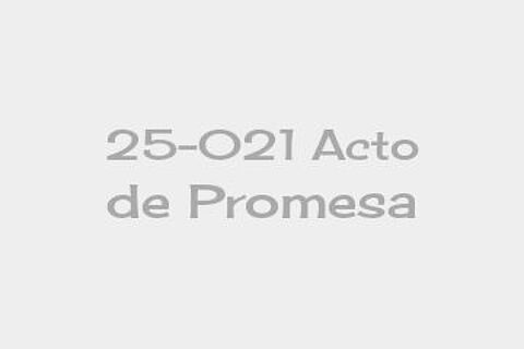 25-021 Acto de Promesa